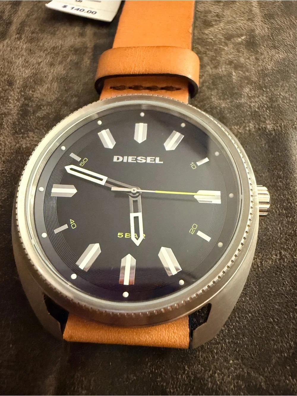 Diesel DZ1834 Men's Watch with Tan Leather Strap